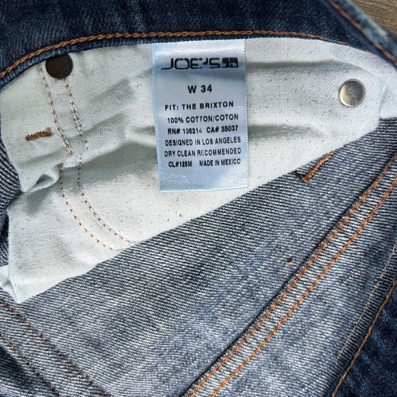 Joe’s Jeans Brixton Straight and Narrow Fit, Med Wash, Men’s Size 34W - Picture 5 of 13